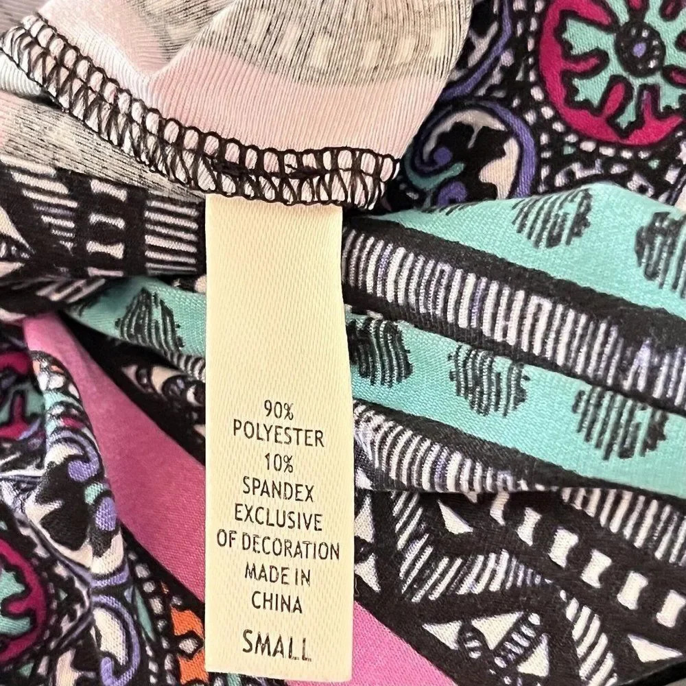 Soma Aqua Raspberry Patterned Small Sleeveless Vn… - image 7